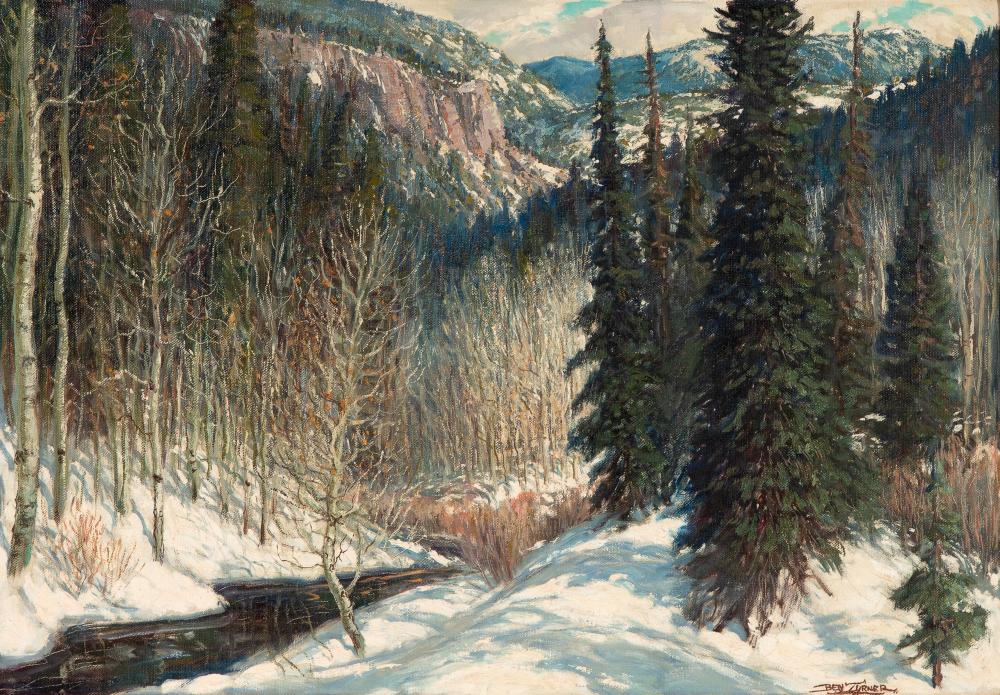 Appraisal: Ben Turner - Untitled Winter- Northern New Mexico Landscape oil