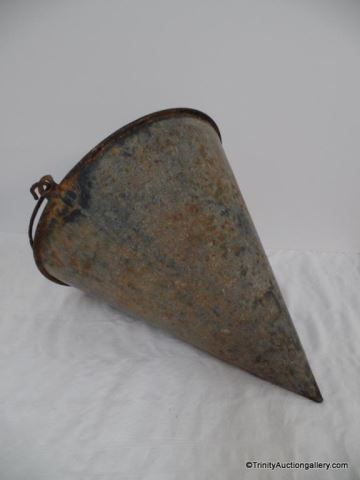 Appraisal: Railroad Fire Bucket - Cone Shaped Antique Railroad Cone Shaped