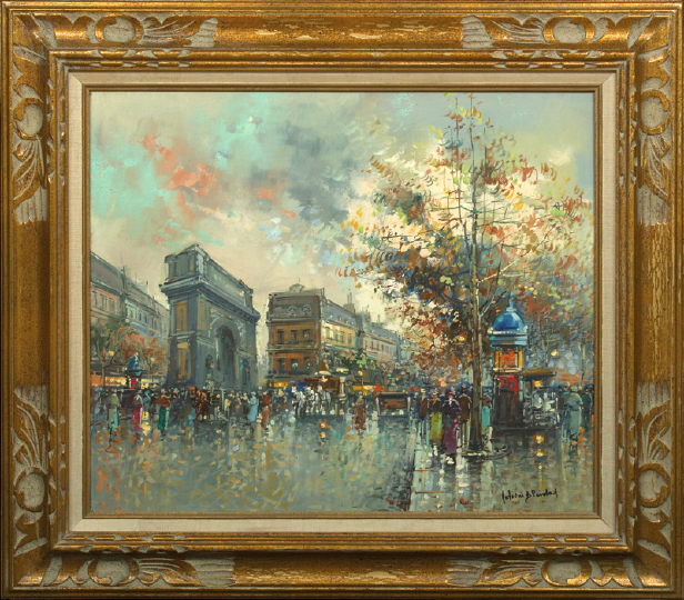 Appraisal: Antoine Blanchard French - Porte St Denis Paris oil on