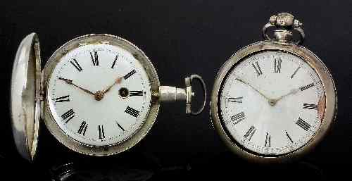 Appraisal: A Victorian gentleman's silver pair cased fusee pocket watch by