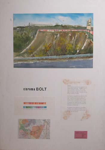 Appraisal: Proposal for Chroma Bolt Watercolor on Paper Caplan Jerry x