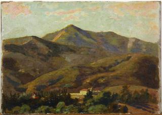 Appraisal: Attributed to William Wendt American - Near End Temple Street