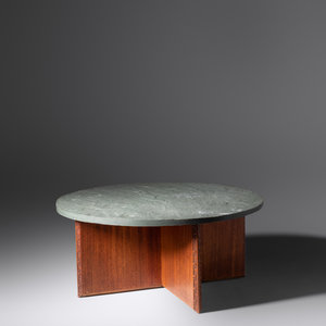 Appraisal: Frank Lloyd Wright - Coffee TableHeritage Henredon USA slate walnut