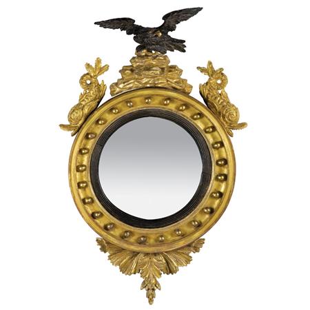 Appraisal: Regency Gilt-Wood Convex Mirror Estimate -