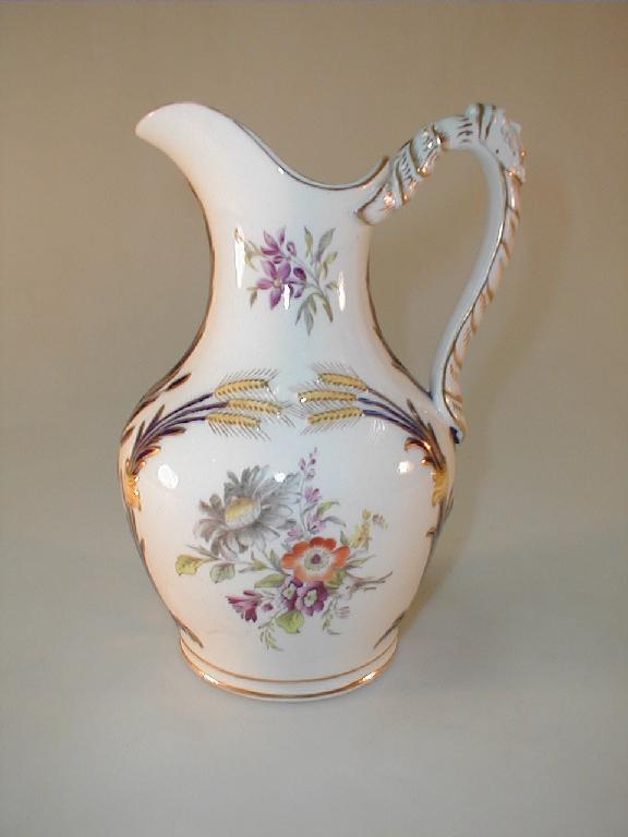 Appraisal: A late thC porcelain jug baluster moulded painted and gilt