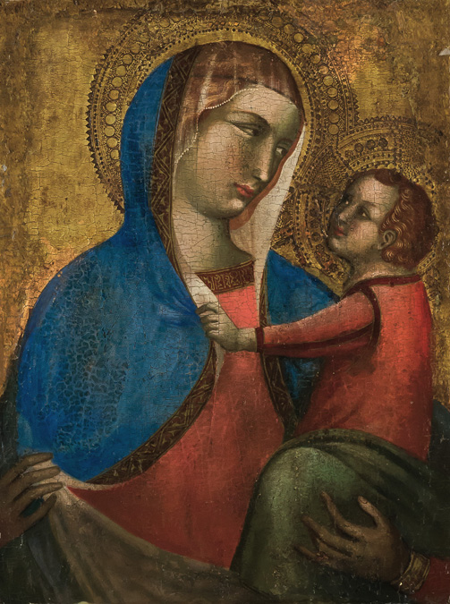 Appraisal: ITALIAN SCHOOL Possibly th th Century Madonna and Child oil