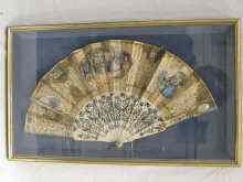 Appraisal: A late th early th century hand painted fan with