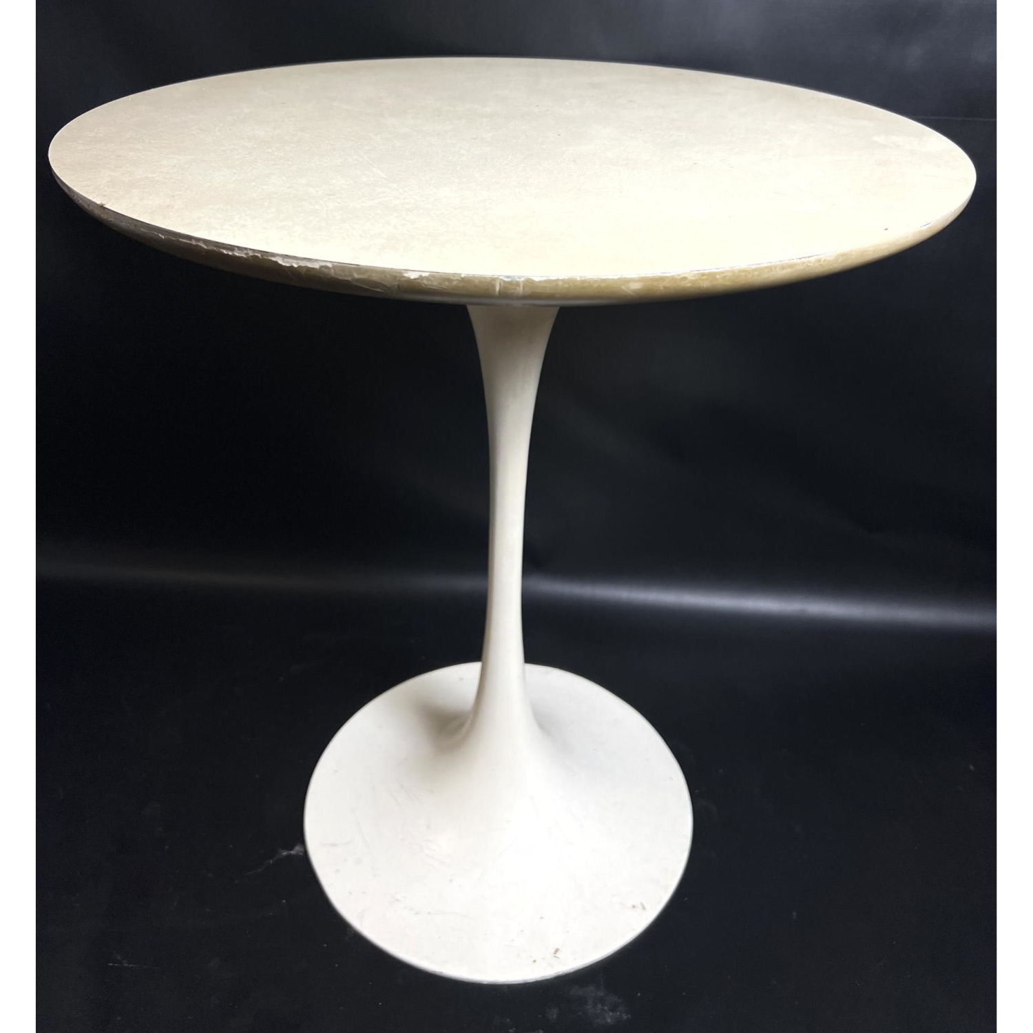 Appraisal: Saarinen style Tulip table with laminate top Dimensions H inches