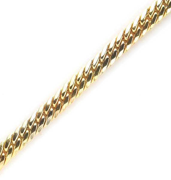 Appraisal: An k gold necklace weighing approximately gr length in