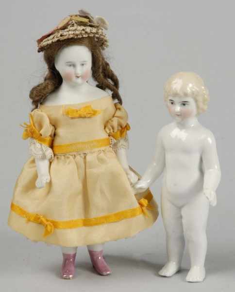 Appraisal: Lot of German Frozen Charlotte Dolls Description Beautiful early parian