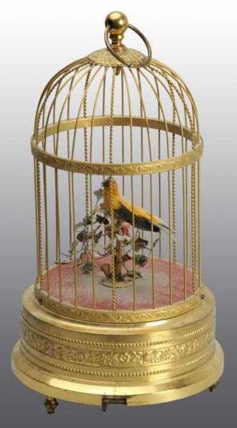 Appraisal: Bird Cage with Stand Germany - Brass Mech Description Germany