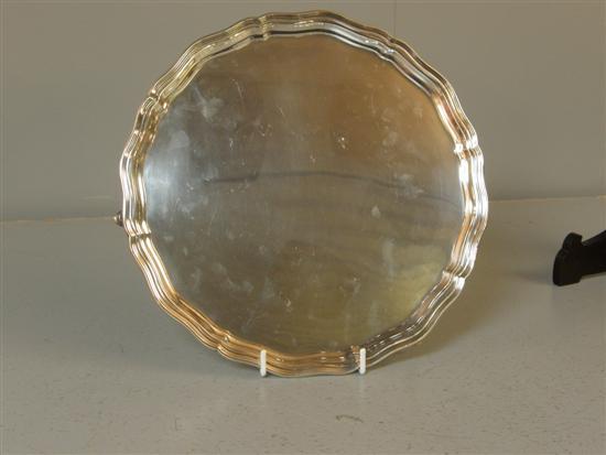 Appraisal: George VI silver salver with serpentine reeded border on three