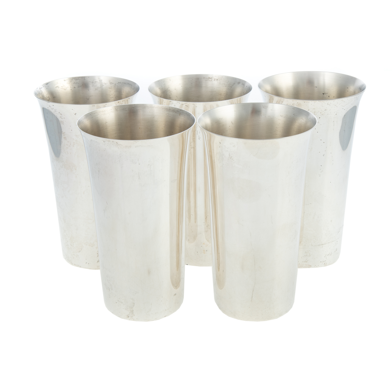 Appraisal: FIVE STERLING MINT JULEP CUPS Including four W Bell Co