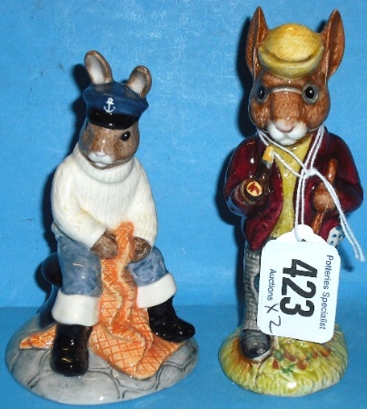 Appraisal: Royal Doulton Bunnykins Figures Autumn Days DB and Fisherman DB