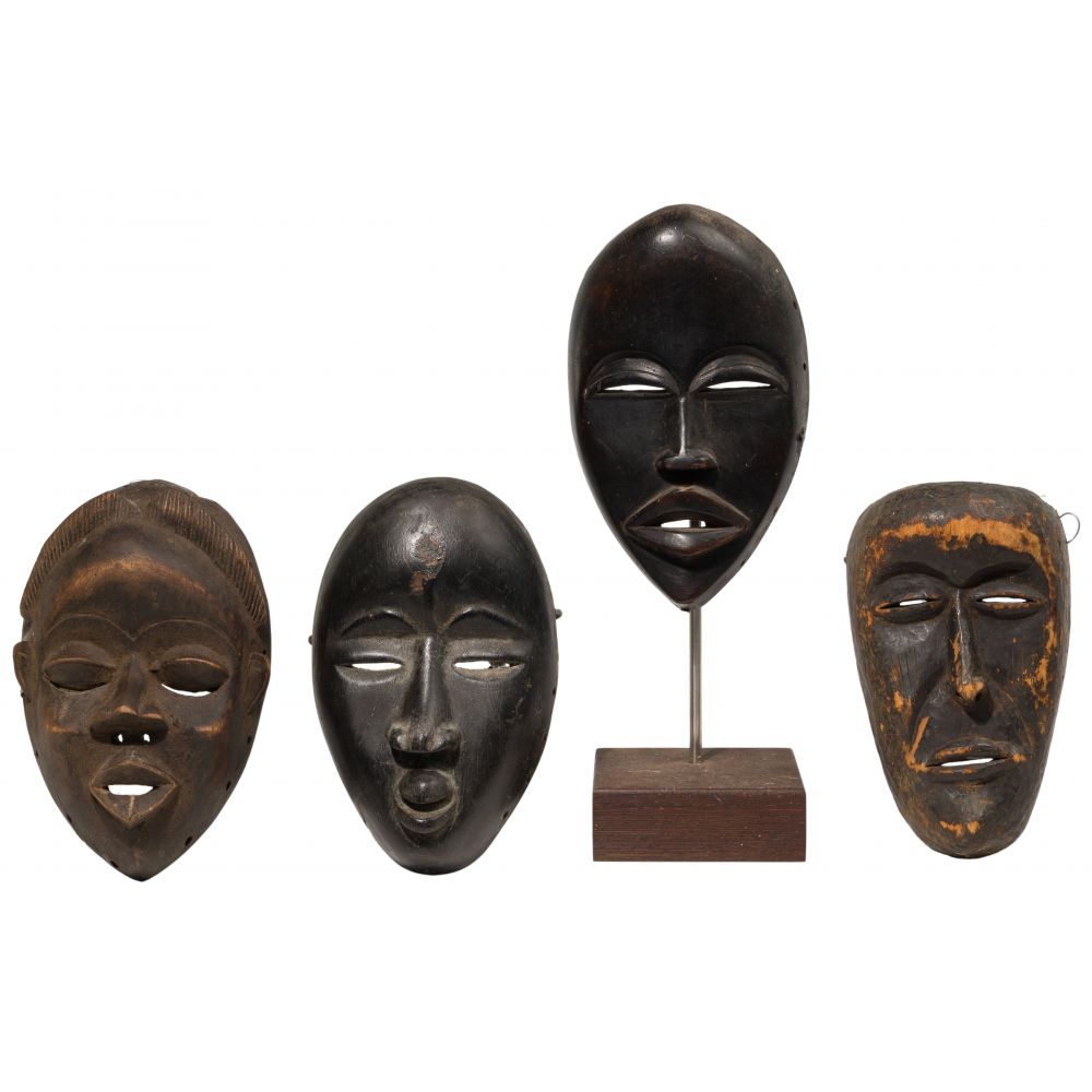 Appraisal: AFRICAN CARVED WOOD DAN MASK ASSORTMENT items including on presentation