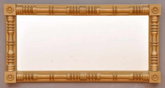 Appraisal: LATE FEDERAL-STYLE GILTWOOD PIER MIRROR The rectangular mirror plate in