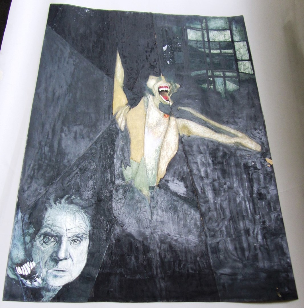 Appraisal: Circle of Francis Bacon Untitled oil on paper unframed cm