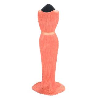 Appraisal: Mariano Fortuny Delphos Dress in Pleated Apricot Silk Mariano Fortuny