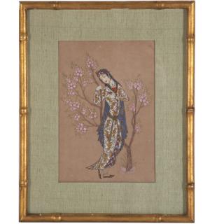 Appraisal: Indo-Persian School painting Indo-Persian School th th century Woman among