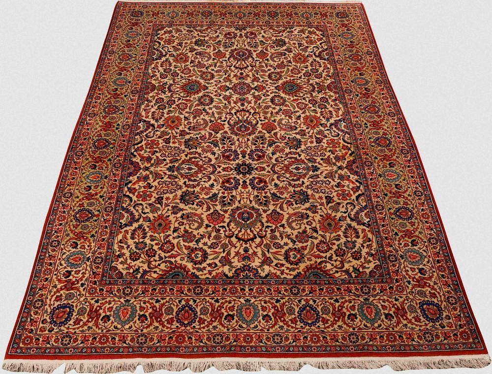 Appraisal: Qum Signature Carpet Persia ca Qum Signature Carpet Persia ca