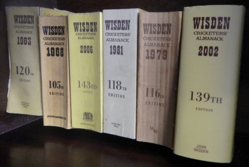 Appraisal: Six copies of Wisden's Cricketers Almanac and