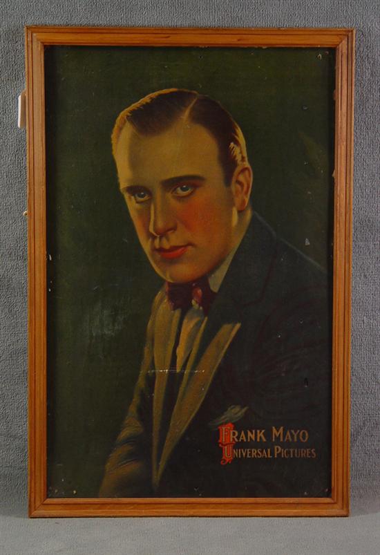 Appraisal: Framed Silent Movie Poster - Frank Mayo Circa Poster on