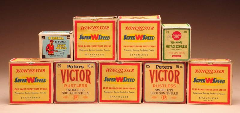 Appraisal: Lot of Shotgun Shells Full and correct Five Winchester gauge