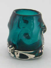 Appraisal: A Whitefriars turquoise glass Knobbly vase model Ht cm