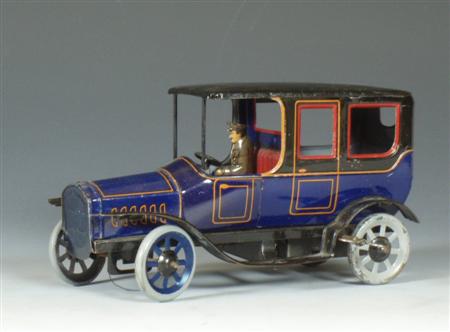 Appraisal: A Bing clockwork toy car circa BW trademark lithographed in