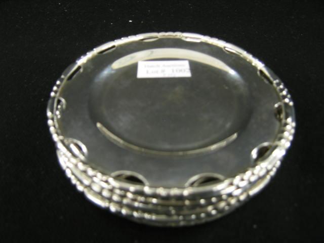 Appraisal: Set of Sterling Silver Bread Plates signed by a Mexico