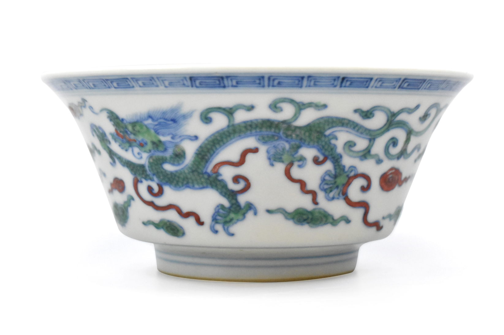 Appraisal: A Chinese doucai glazed dragon bowl Yongzheng mark but th