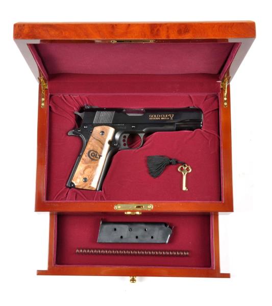 Appraisal: MIB Colt Mod Of Talo Gold Cup Pistol Serial NMR