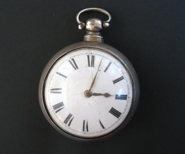 Appraisal: A GEORGE IV SILVER PAIR-CASED POCKET WATCH by A Cameron