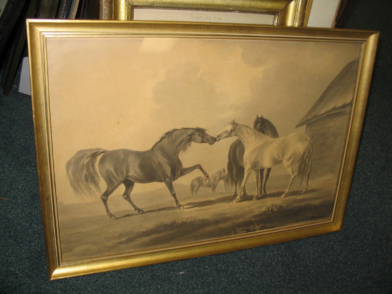 Appraisal: SAWREY GILPIN BRITISH - Horses in a field a pair