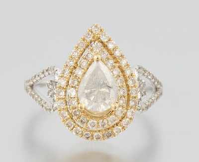 Appraisal: A Ladies' Two Tone Gold and Diamond Ring k white