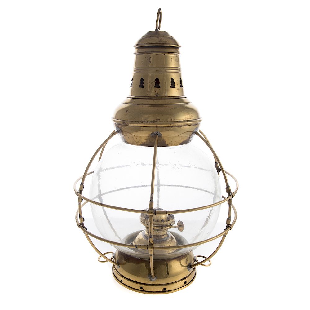 Appraisal: American Brass Nautical Onion Lantern first quarter th century with