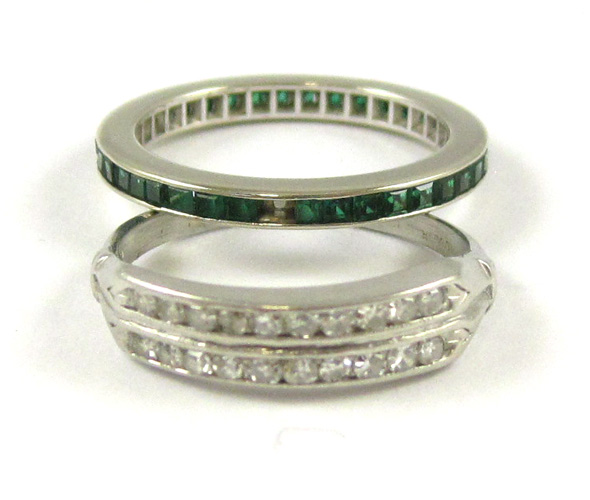 Appraisal: TWO LADY'S SIZE - RINGS including a platinum ring set