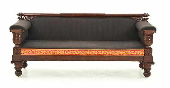 Appraisal: Boston Classical carved mahogany sofa attributed to William Hancock circa