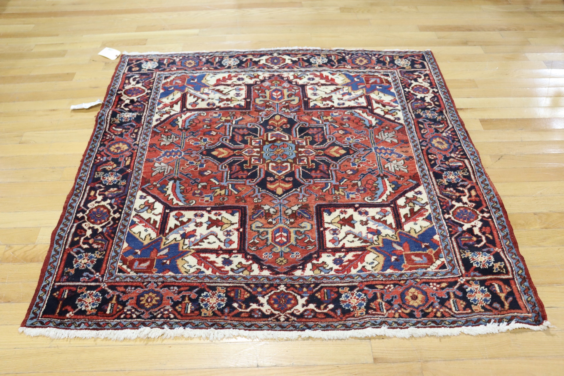 Appraisal: VINTAGE FINELY HAND WOVEN HERIZ CARPET Nice size and pattern