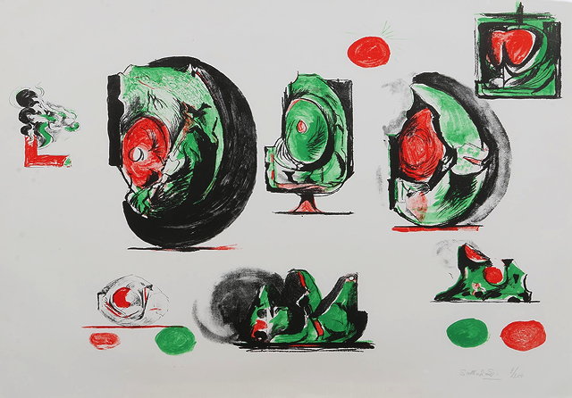 Appraisal: Graham Sutherland British - Sheet of Studies Tassi signed and