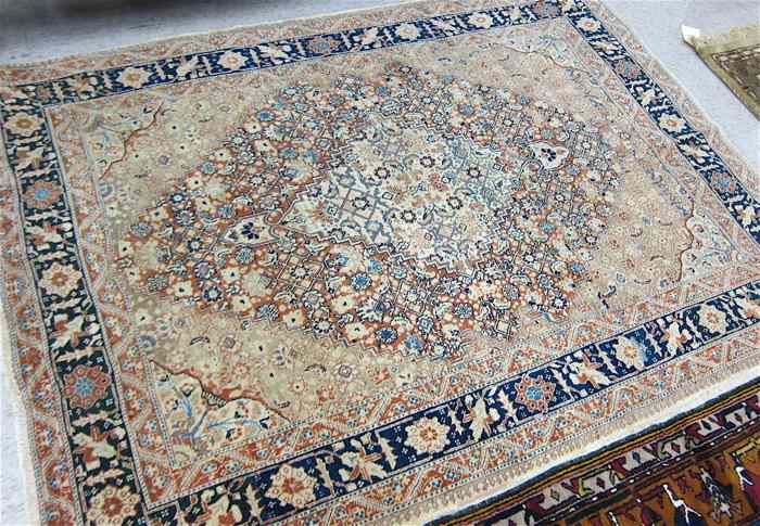 Appraisal: SEMI-ANTIQUE PERSIAN TABRIZ AREA RUG East Azerbaijan Province northwestern Iran