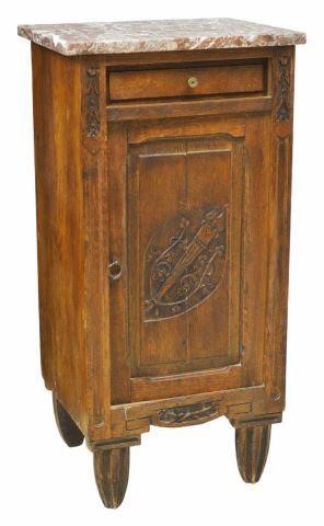 Appraisal: French bedside cabinet early th c having a marble top