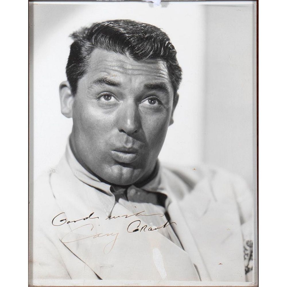 Appraisal: Cary Grant Original autographed inscribed photograph Size x Condition Showing