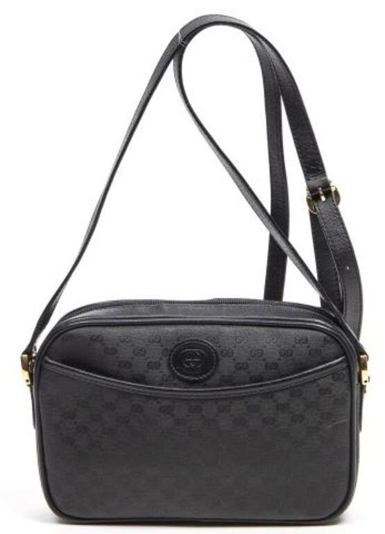 Appraisal: Gucci GG Plus Camera shoulder bag in black Microguccissima coated