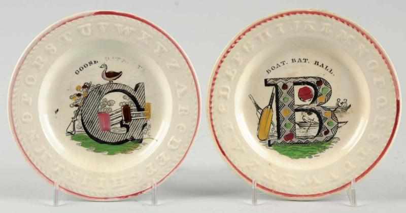 Appraisal: Lot of ABC Plates Includes boat bat ball and goose