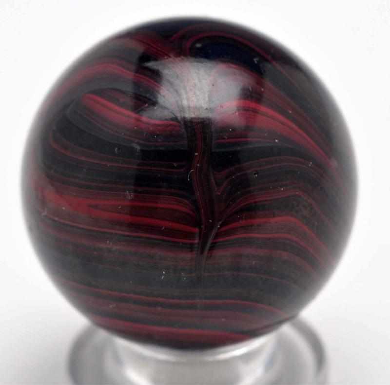 Appraisal: M F Christensen Brick Marble Description Great pattern of oxblood