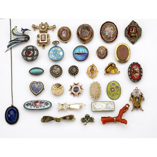 Appraisal: COLLECTION OF JEWELRY - Including pendants fobs GF and silver