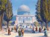 Appraisal: NICOLAS SALEEM MACSOUD Dome of the Rock Jerusalem Oil on