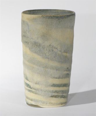 Appraisal: A Lucie Rie stoneware vase cylindrical form covered in a