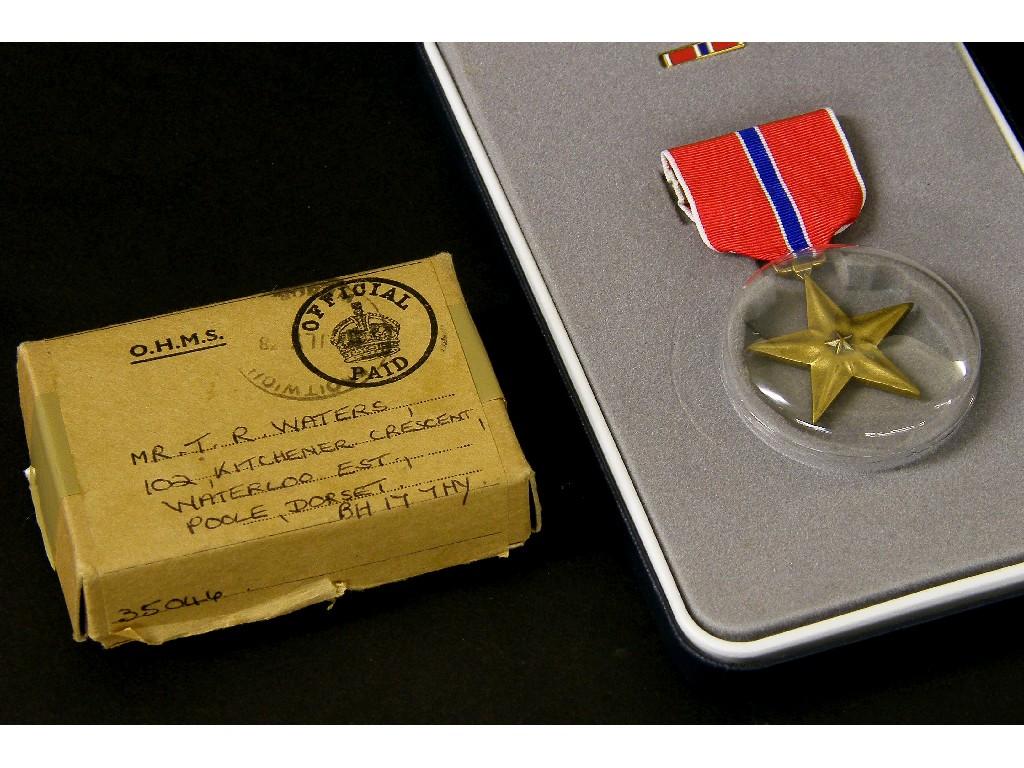 Appraisal: USA Bronze Star medal awarded for heroic or meritorious achievement